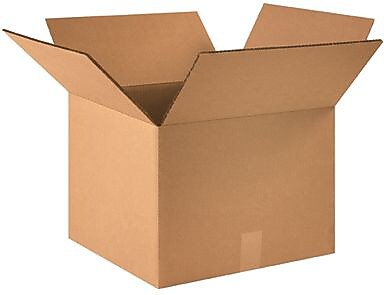 16" x 16" x 12" Shipping Boxes, 48 ECT Double Wall, Brown, 15/Bundle (BS161612HDDW)