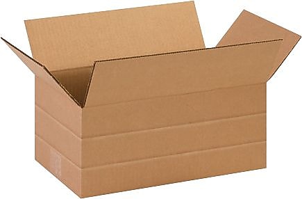14.5" x 8.75" x 6" Multi-Depth Shipping Boxes, 32 ECT, Brown, 25/Bundle (MD1486R)