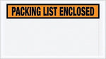 Packing List Envelope, 5.5" x 10", Orange Panel Face, "Packing List Enclosed", 1000/Case (ENVPQ24)
