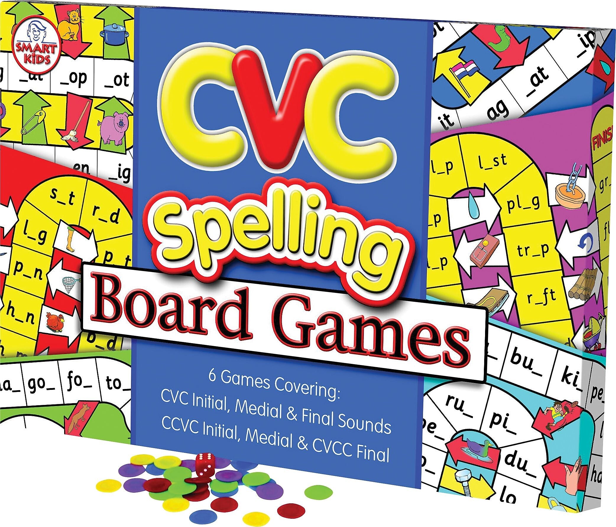 Didax CVC Spelling Board Game, Grades K-2 (DD-195181)