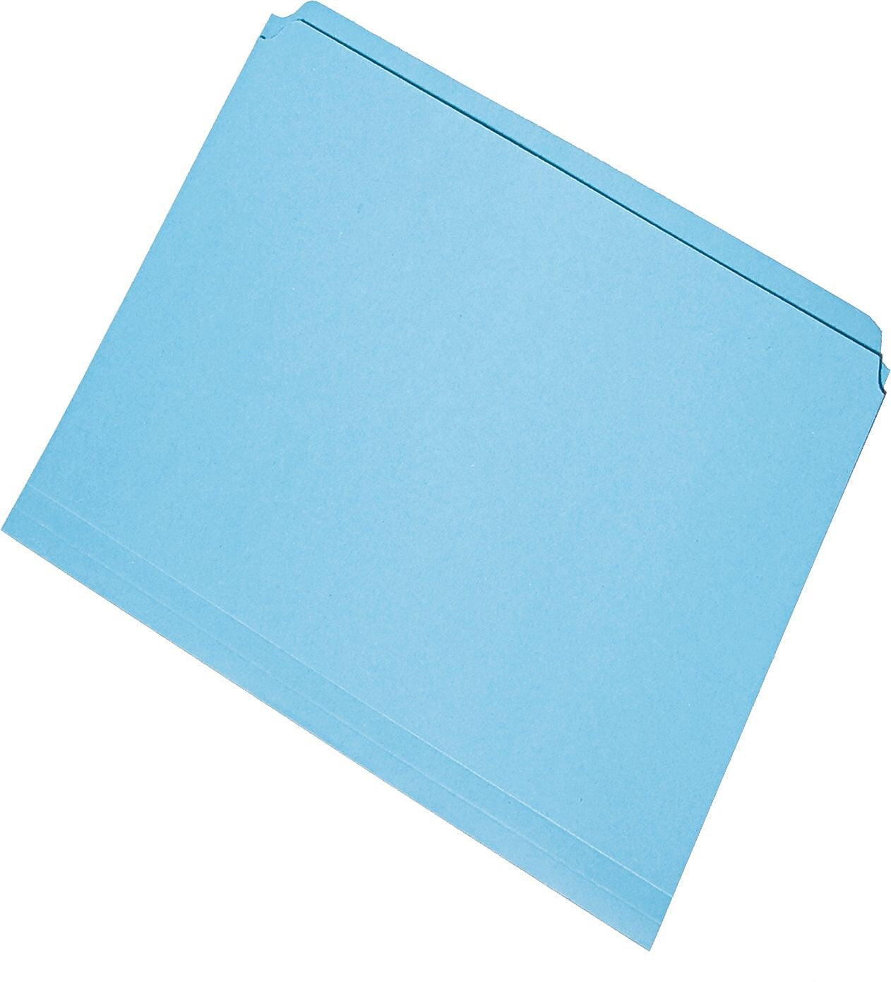 AbilityOne Straight Cut File Folders, Blue, Letter, 100/BX (7530013649502)