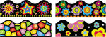 Trend Terrific Trimmers, Brights on Black, 48/Pack (T92919)