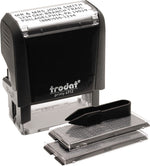 Trodus printy 4912 Assorted Message Rectangle Stamp Set, Black Ink, 3/4"x1 7/8 (USS5915)