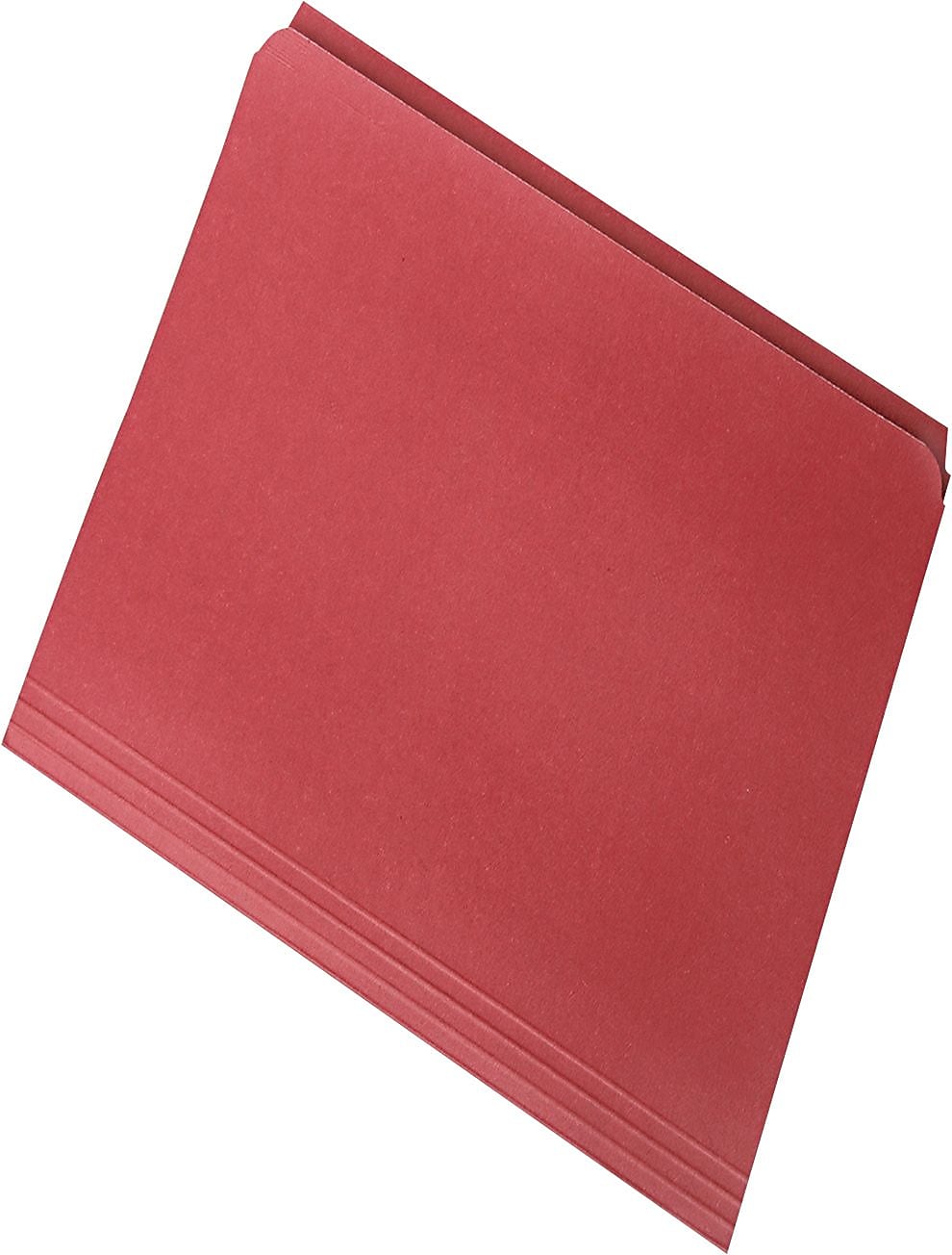 AbilityOne Straight Cut File Folders, Red, Letter, 100/BX (7530013649484)