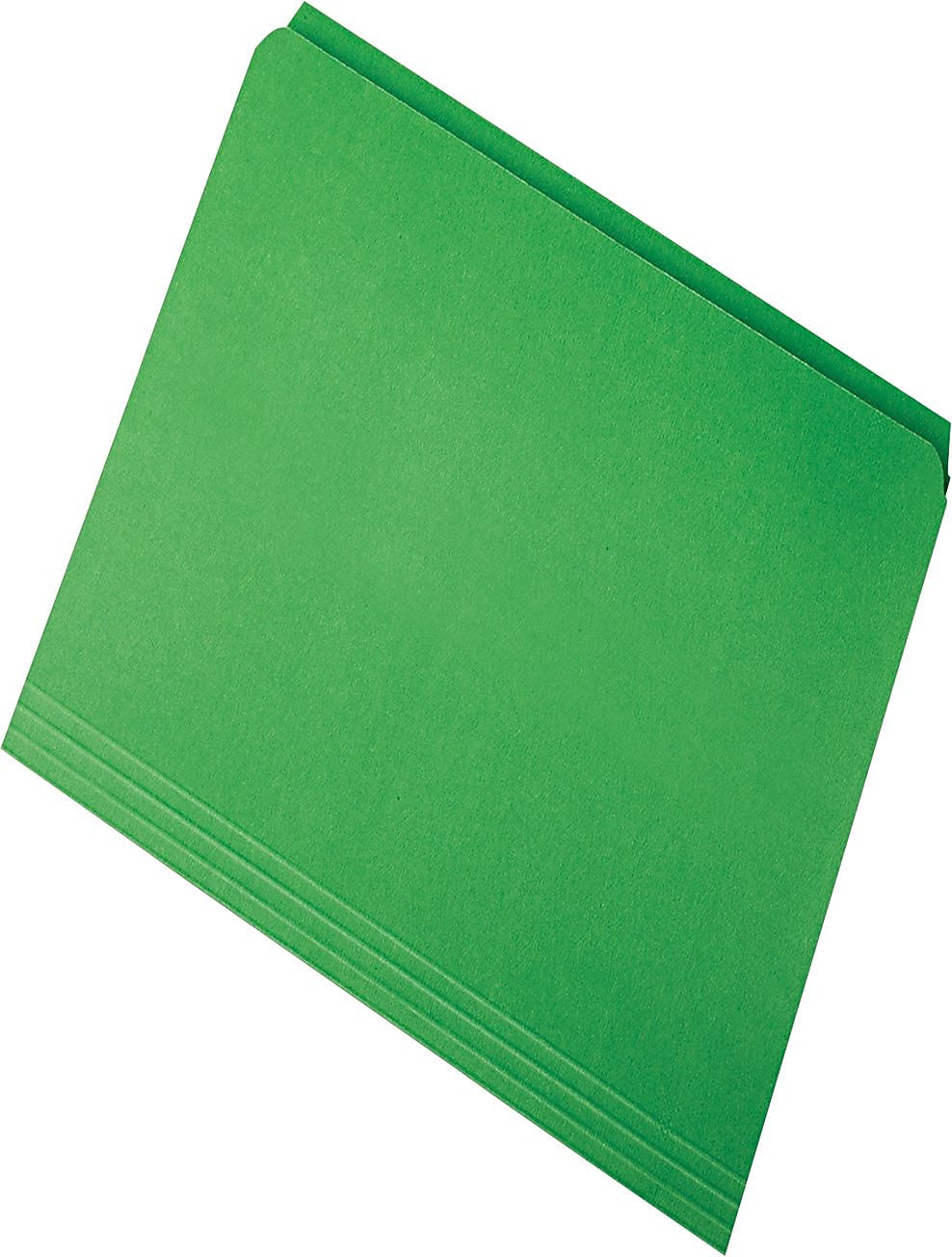 AbilityOne Straight Cut File Folders, Green, Letter, 100/BX (7530013649505)