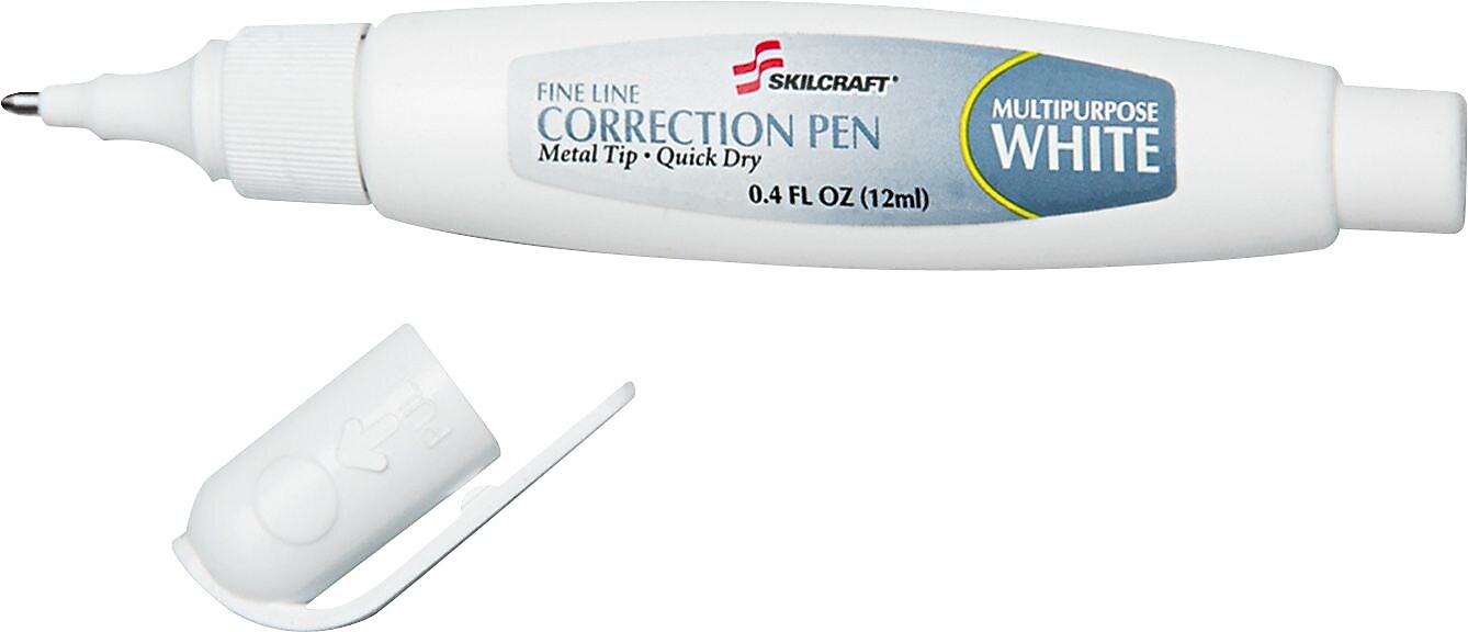 AbilityOne Skilcraft Correction Pen, White (NSN3861609)