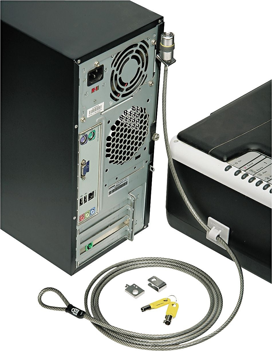 AbilityOne Combination Laptop Lock, 6 ft. Carbon Tempered Steel Cable (5340015987496)