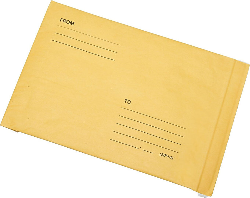 AbilityOne Padded Mailer, 10 1/2" x 16", Kraft, 100/Box (8105002811436)