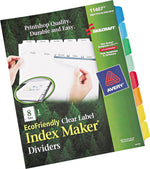 AbilityOne Index Dividers, 8-Tab, Blank Tabs, Letter, Assorted, 1 Set (7530016006970)