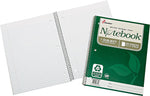 AbilityOne 1-Subject Notebooks, 8.5" x 11", College Ruled, 100 Sheets, White, 3/Pack (NSN6002025)