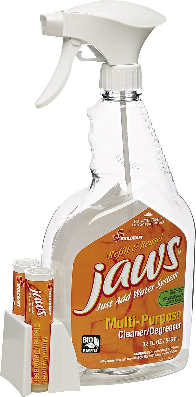 AbilityOne Just Add Water System Cleaning Kit, 3Gal, 12 32-oz. Refill, Citrus (7930016005754)