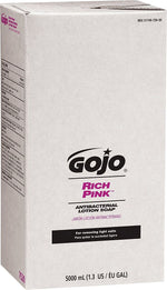 GOJO Rich Pink Antibacterial Liquid Hand Soap Refill for PRO TDX Dispenser, 5000 ml., Floral Scent, 2/Carton (7520-02)