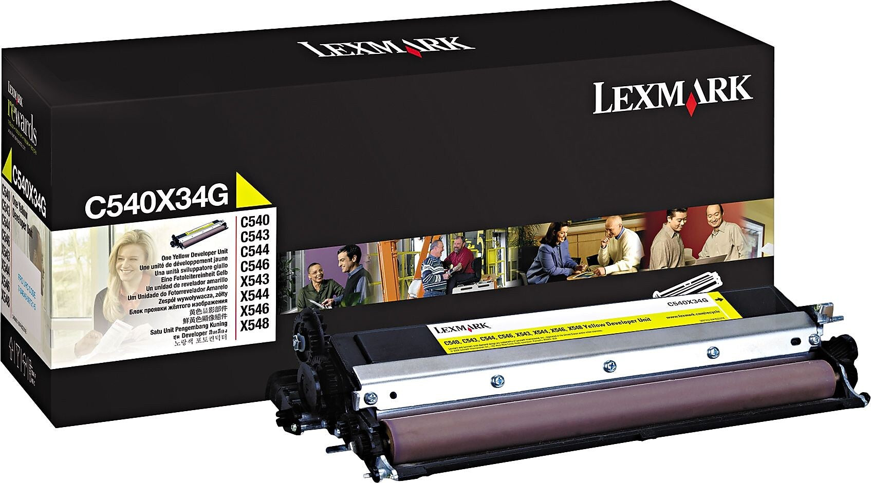 Lexmark C540X34G Yellow Developer Kit Cartridge