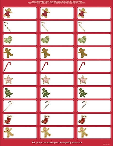 Great Papers® Holiday Card Address Labels Ginger Friends, 150/Count