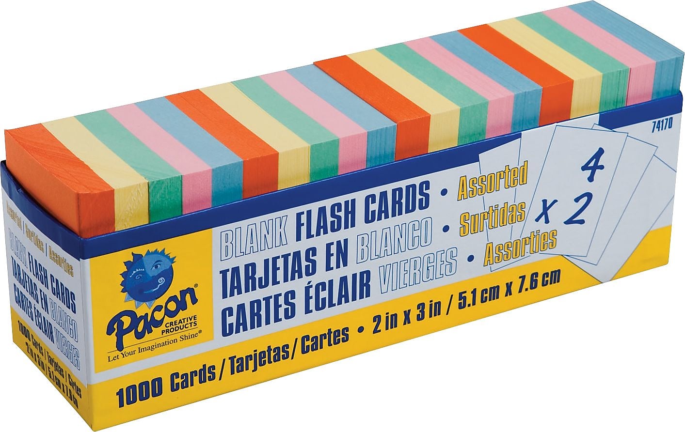 Pacon Blank Flash Cards, 1000/Pack (P0074170)