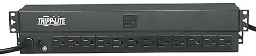 Tripp Lite Single-Phase Basic Power Distribution Unit, 13-Outlet, 1U Rack Mount, Black (PDU1215)