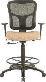 Tempur-Pedic Fabric Drafting Stool with Backrest and Footrest with Lumbar Support, Beige (TP8200-BEIGE)