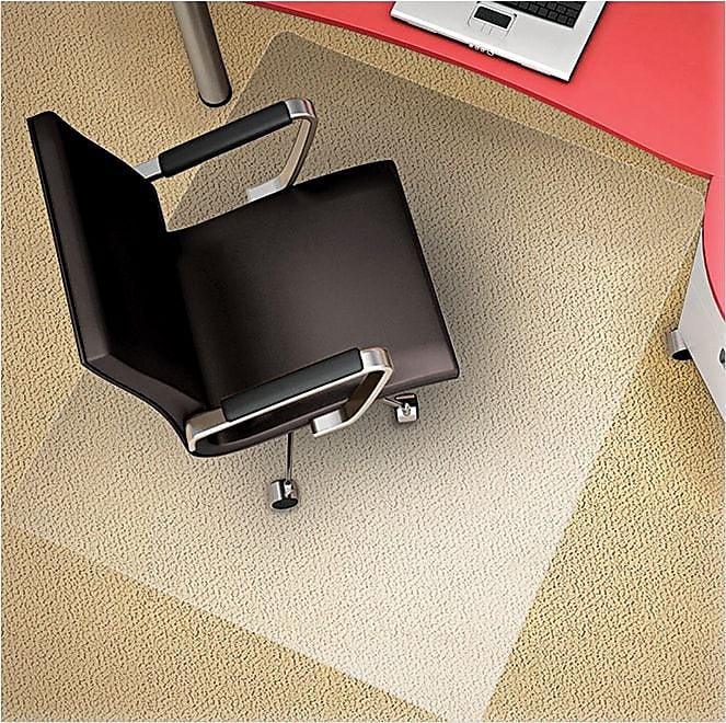 Deflect-O Carpet Chair Mat, 45" x 53'', Clear (DEFCM11242PC)