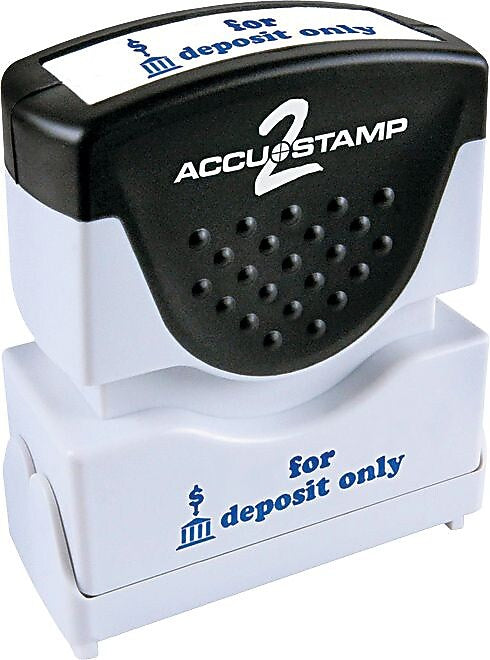 Accustamp2 Pre-Inked Shutter Stamp with Microban®, Blue, Each (035601)