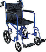 Excel Deluxe Aluminum Transport Wheelchair, 19 x 16, 300 lbs. (MDS808210ABE)