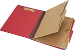 AbilityOne Classification Pocket Folder, 6-Section, Letter, Dark Red, 10/Bx (7530016006972)