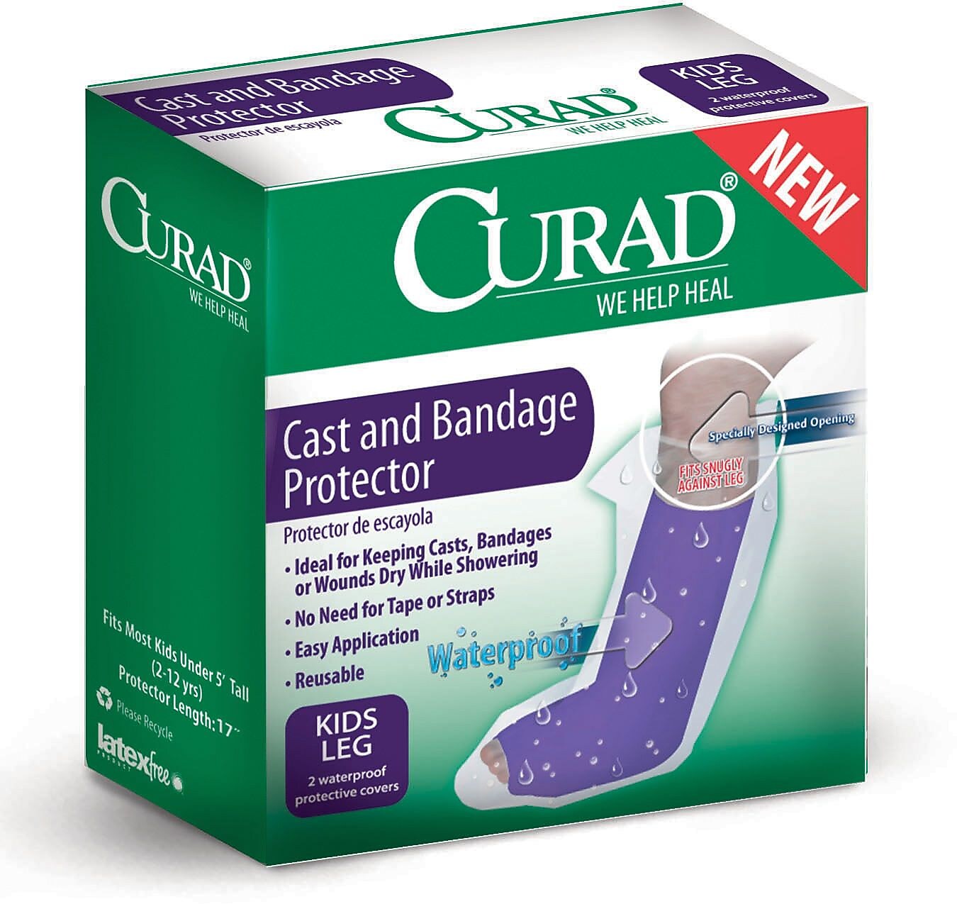 Curad Child Leg Cast Protector, 6/Pack (CUR100KLL)