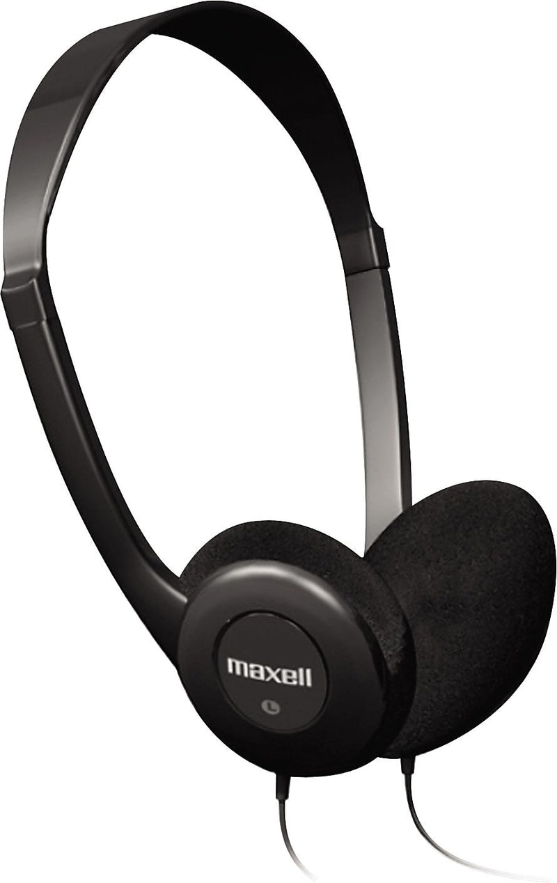 Maxell HP-100 Stereo Headphones, Black  (190319)