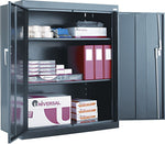 Alera Assembled Welded Storage Cabinet, 2-Shelf, Black, 42"H x 36"W x 18"D