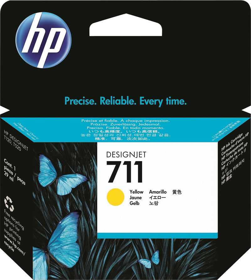 HP 711 Yellow Standard Yield Ink Cartridge (CZ132A)