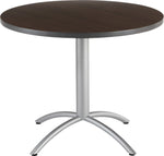 ICEBERG CafeWorks 36" Round Melamine Cafe Table, Walnut (65624)