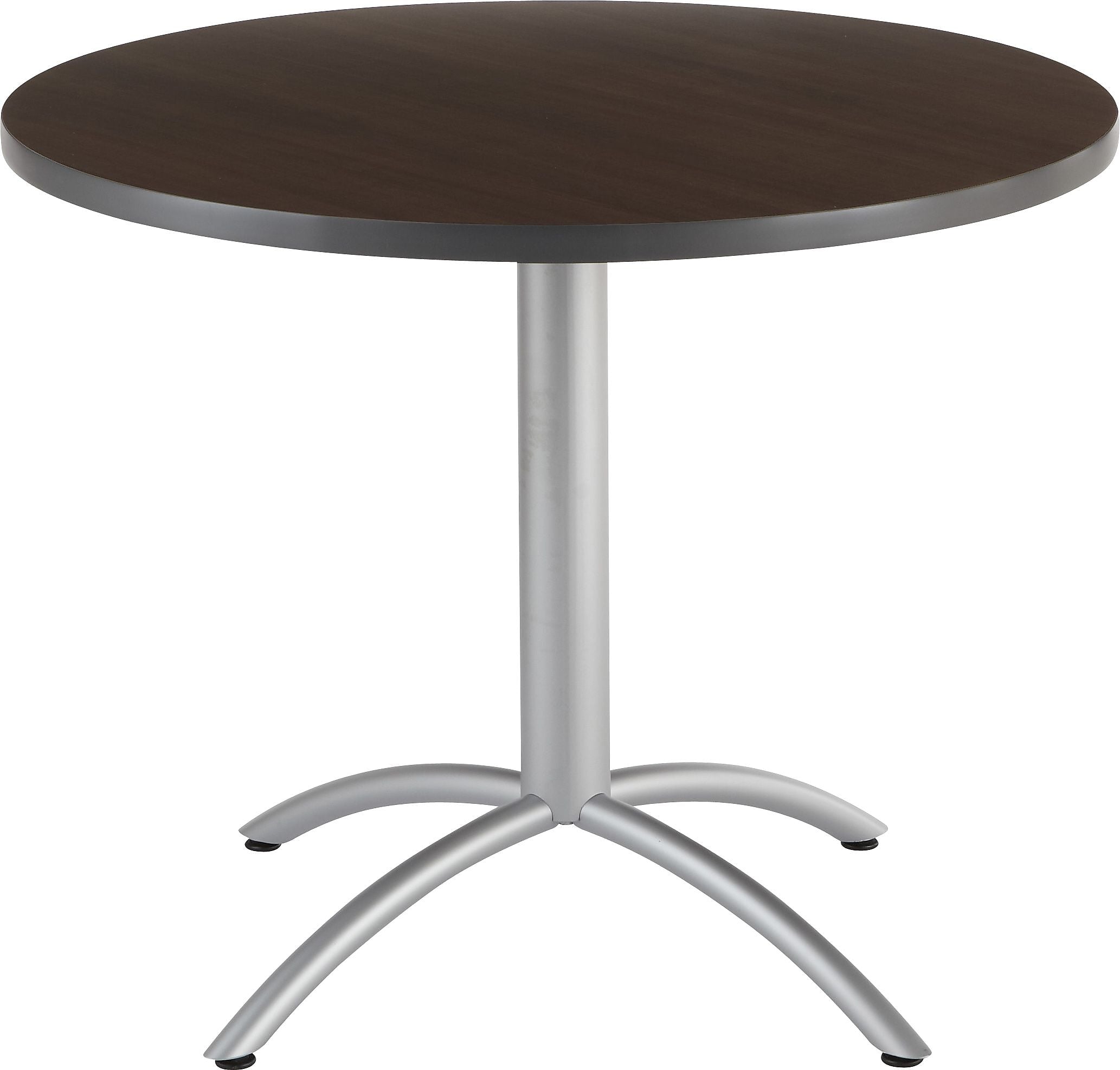 ICEBERG CafeWorks 36" Round Melamine Cafe Table, Walnut (65624)