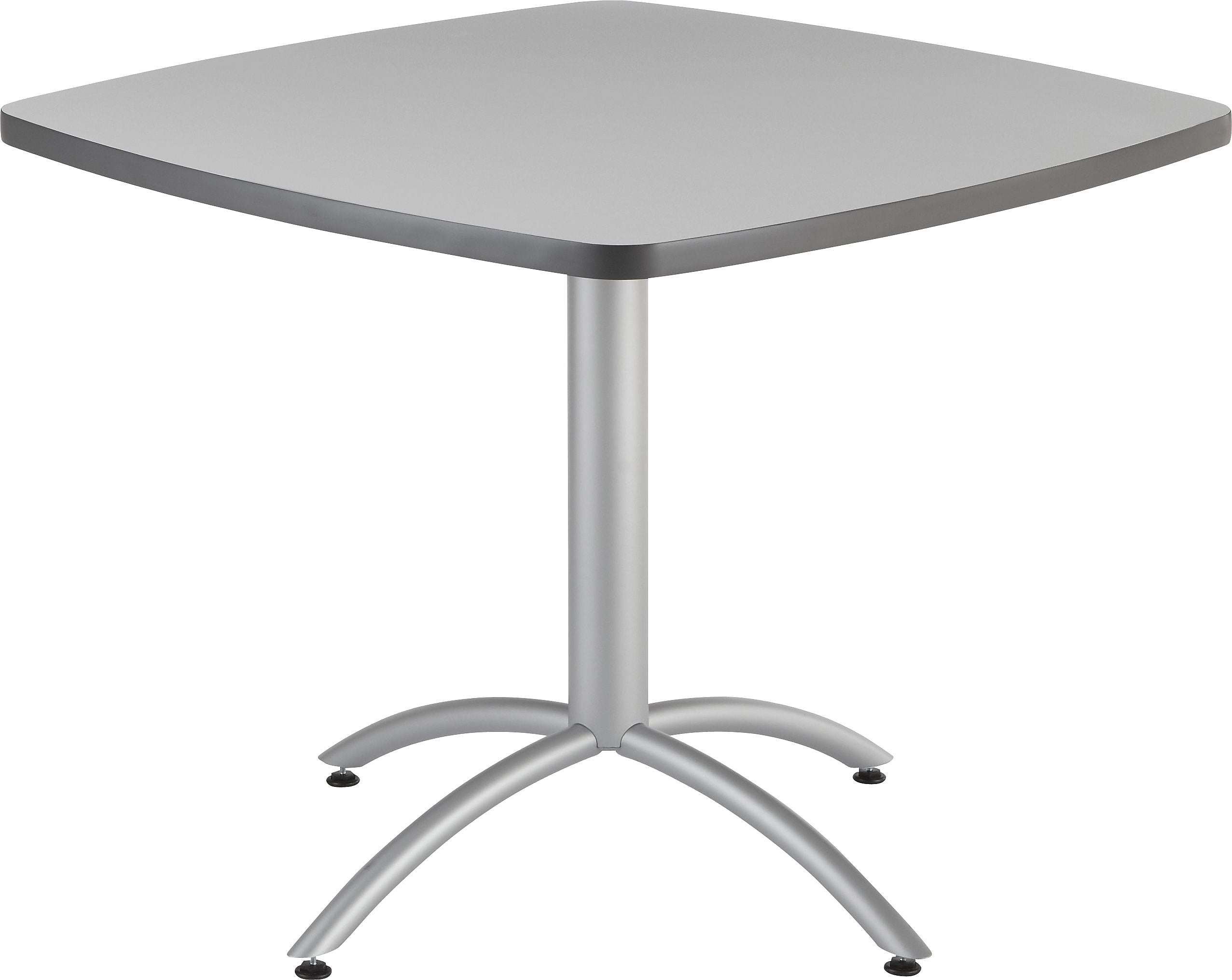 ICEBERG CafeWorks Square Melamine Cafe Table, 36"D x 36"W, Gray (65617)