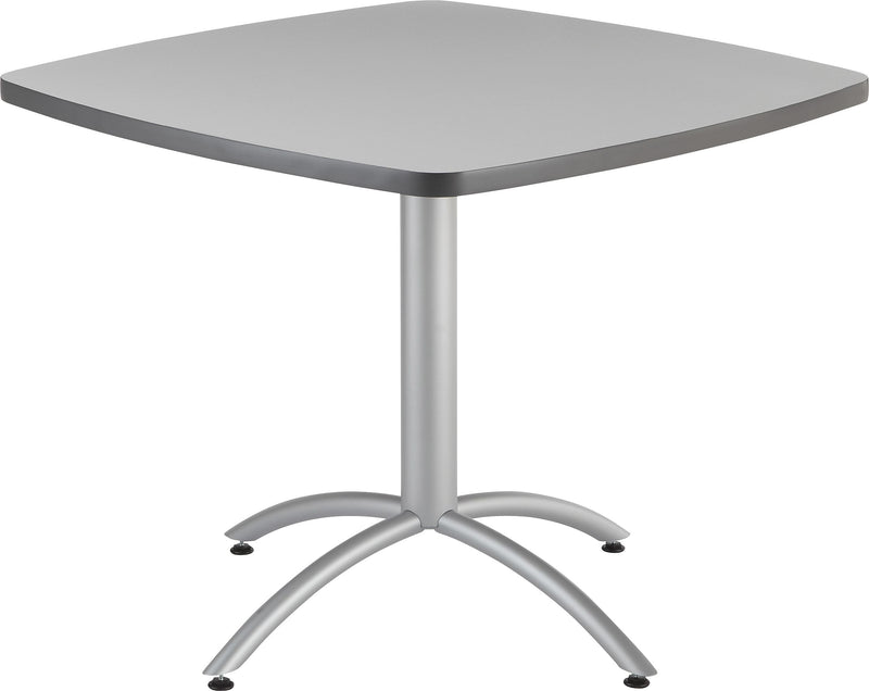 ICEBERG CafeWorks Square Melamine Cafe Table, 36"D x 36"W, Gray (65617)