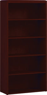National Office Furniture Arrowood™ Laminate Bookcase, Cordovan, 5-Shelf, 65 7/16" H