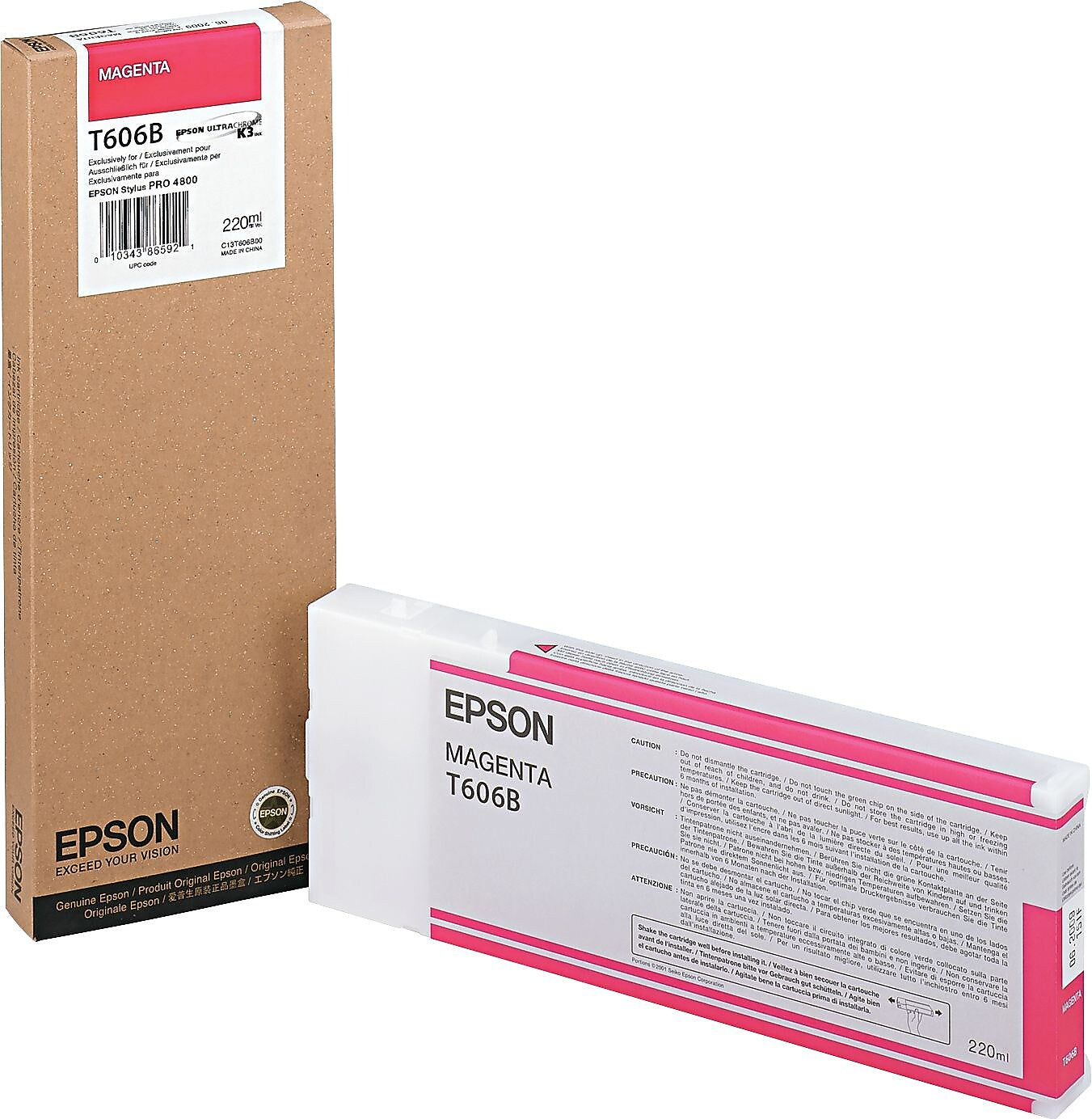 Epson T606 Ultrachrome Magenta High Yield Ink Cartridge