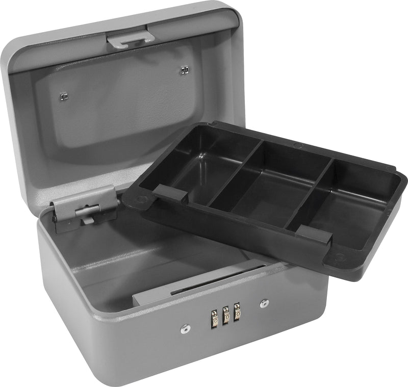 Barska Cash Box, 6 Compartments, Gray (CB11782)