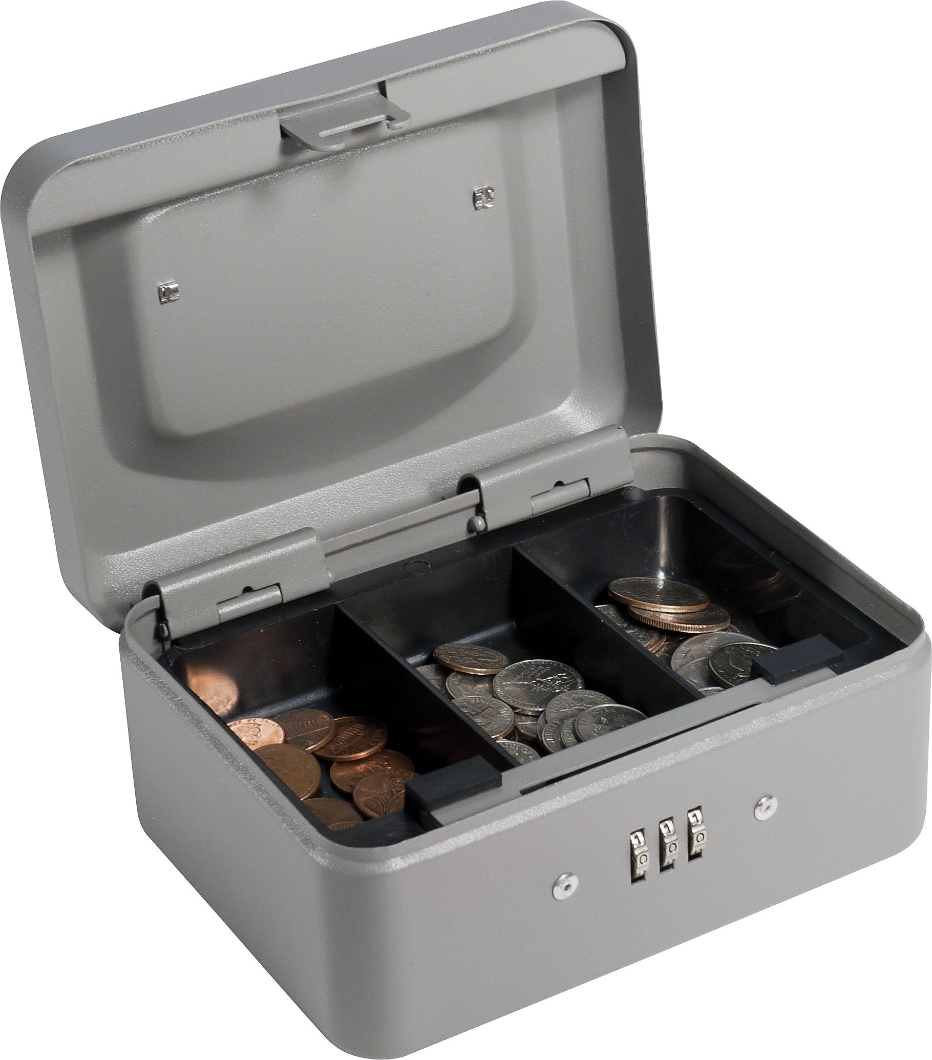Barska Cash Box, 6 Compartments, Gray (CB11782)