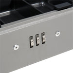 BARSKA Small Cash Box, 3 Compartments, Gray (CB11784)