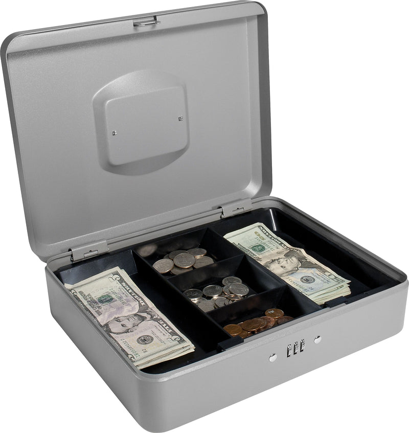 BARSKA Large Cash Box, 5 Compartments, Black (CB11788)