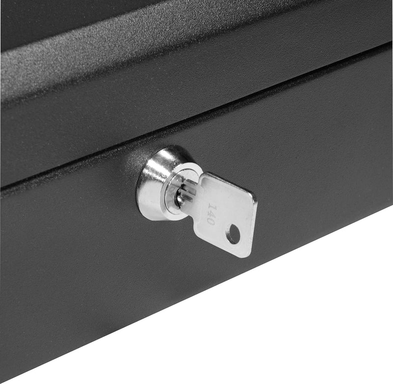 BARSKA Medium Cash Box, 3 Compartments, Black (CB11832)