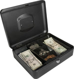 BARSKA Large Cash Box, 5 Compartments, Black (CB11834)