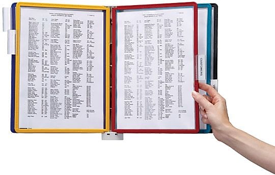 Durable Vario Document Holder, 8.5" x 11", Vertical, Wall Mounted, Assorted Colors Plastic (5552-00)