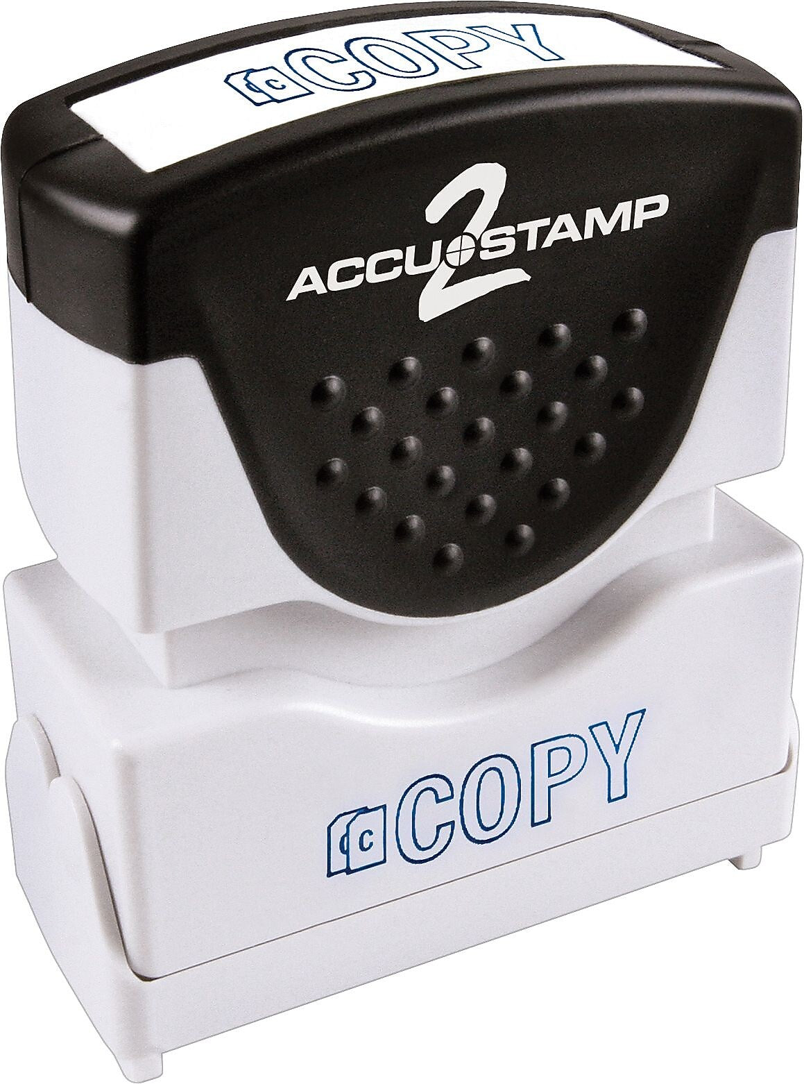 Accu-Stamp2® One-Color Pre-Inked Shutter Message Stamp, COPY, 1/2" x 1-5/8" Impression, Blue Ink (035581)