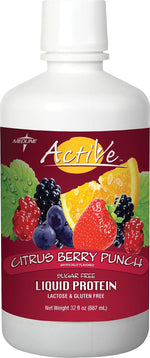 Medline Active Sugar-Free Liquid Protein, Citrus Berry Punch, 32 fl. oz., 4/Carton (ENT693SFCB)