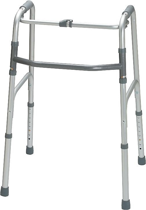 Guardian Standard One-button Folding Walker, Adult, 32" - 36" H, 2/Pack (MDS86615)