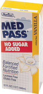 Med Pass Reduced-Sugar Fortified Nutritional Shake, Vanilla, 32 fl. oz./Can, 12 Cans/Carton (HML22649)