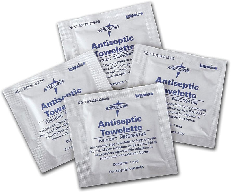 Medline Antiseptic Towelettes, 5" x 7" Size, 1000/Pack