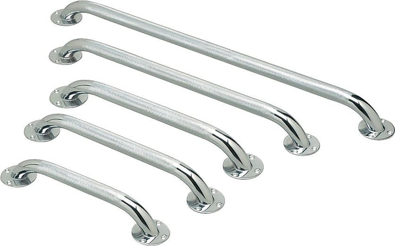 Medline Knurled Grab Bars, 32" L, Chrome, 3/Pack (MDS86032CHR)