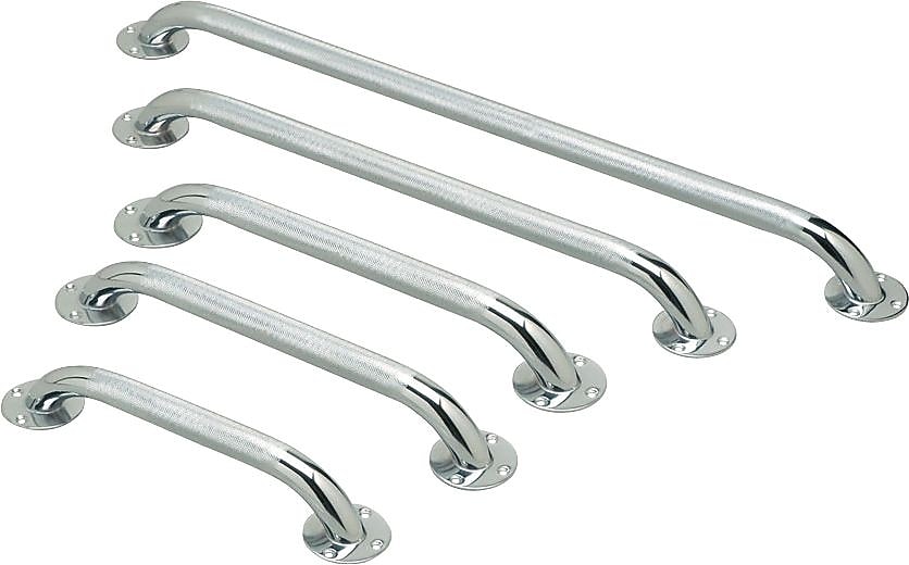 Medline Knurled Grab Bars, 32" L, Chrome, 3/Pack (MDS86032CHR)