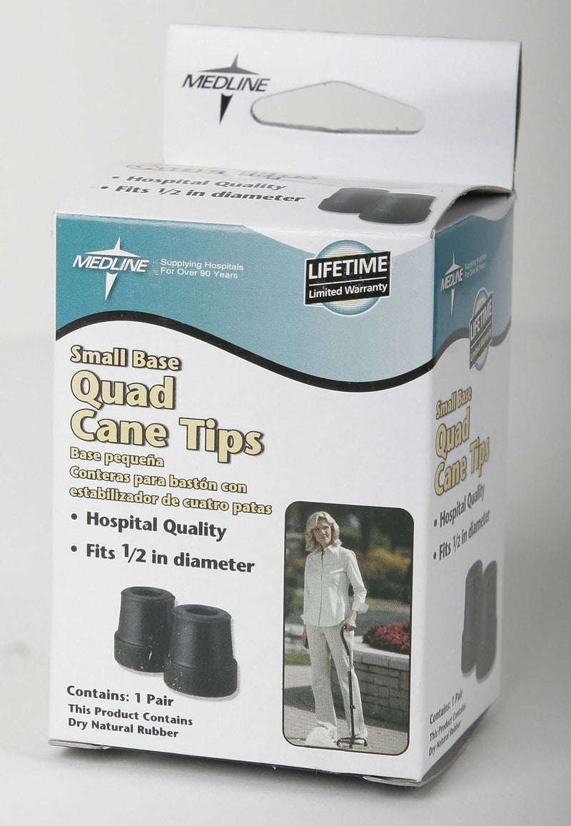 Guardian Quad Cane Tips, Gray, 1/2" I.D. Tip, 8/Pack (G02162)
